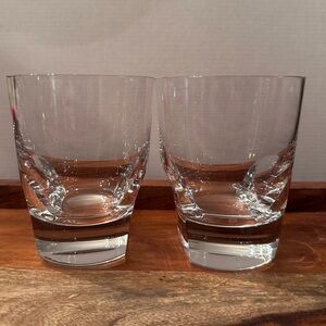 Set of 2 Rogaska Double Old Fashioned Glasses